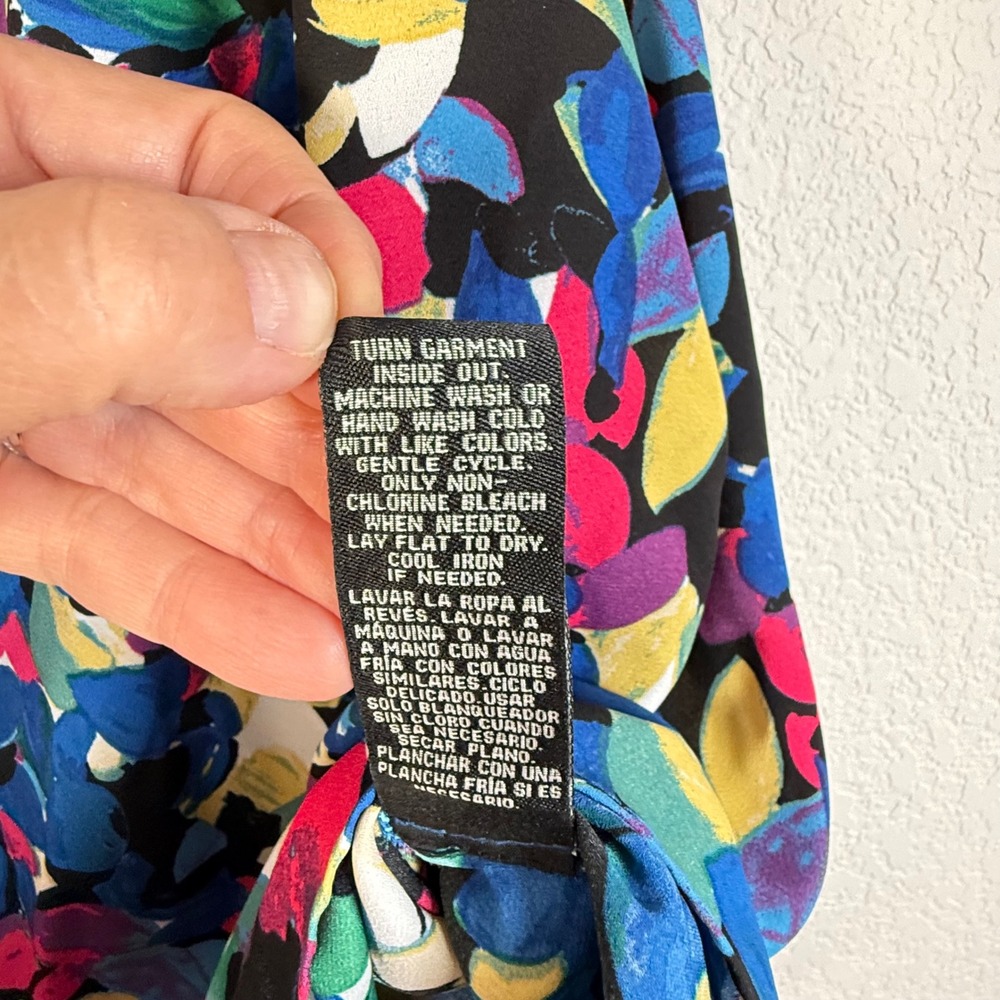 Zac & Rachel Multicolor Floral Sleeveless Blouse Top - Medium - Picture 4 of 5